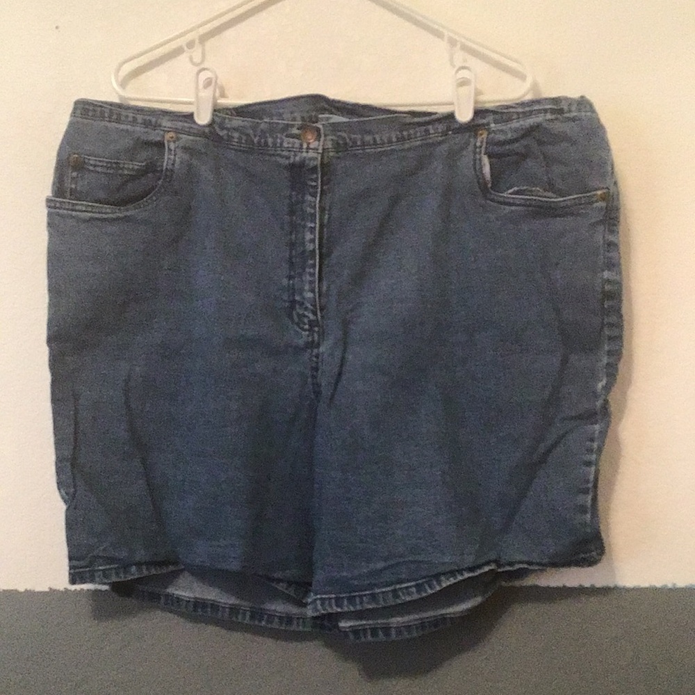 H3 Size 22W Liz & Me Classic Blue Denim Jean Shorts